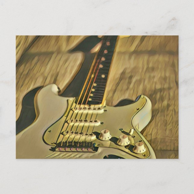Carte Postale Cadeau d'anniversaire pour guitariste (Devant)