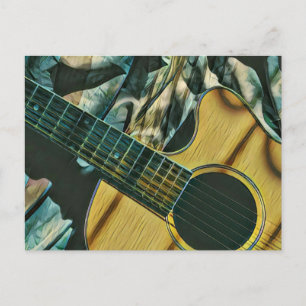 Carte Postale Cadeau d'anniversaire pour guitariste vintage