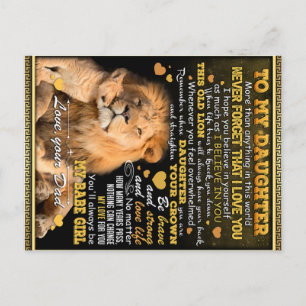 Carte Postale Cadeau d'anniversaire pour ma femme Lion, idée cad