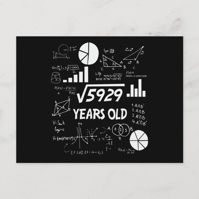Carte Postale Cadeau d'anniversaire pour professeur de mathémati (Devant)