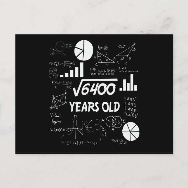 Carte Postale Cadeau d'anniversaire pour un professeur de mathém (Devant)