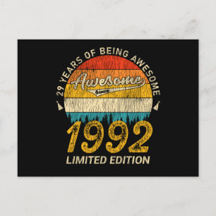 Carte Postale Cadeau d'anniversaire rétro génial 33 ans 33e anni