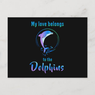 Carte Postale Cadeau Dauphin Mer Poissons Dauphins Animal Océan