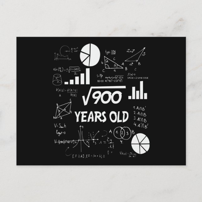 Carte Postale Cadeau de 30 ans pour professeur de mathématiques  (Devant)