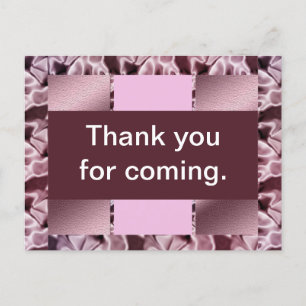 Carte Postale Cadeau de Baby Shower Merci Couvre-lit Rose Violet
