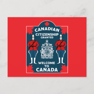 Carte Postale Cadeau de célébration de la citoyenneté canadienne