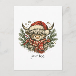 Carte Postale Cadeau de chapeau de Santa Noël confortable de vac