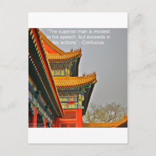 Carte Postale Cadeau de citation de Confucius sur l'architecture