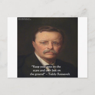 Carte Postale Cadeau de citation de sagesse "Pieds sur terre" de
