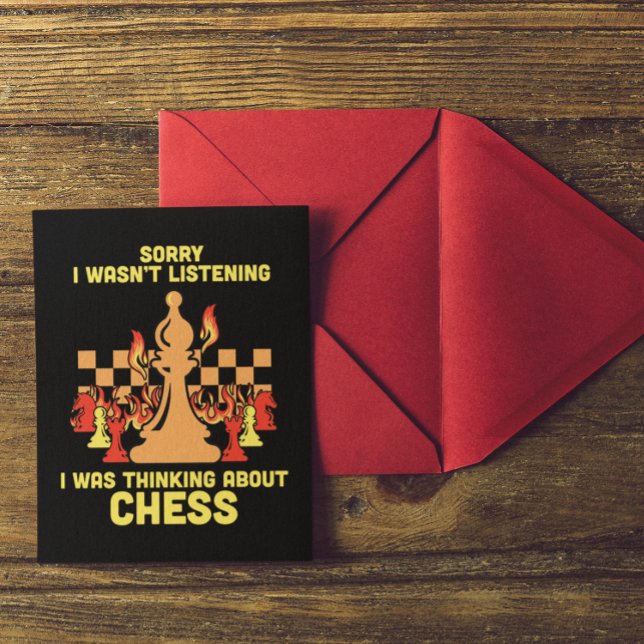 Carte Postale Cadeau de citation drôle d'échecs pour les joueurs (Funny Chess Quote Gift for Chess Players & Lovers Postcard)