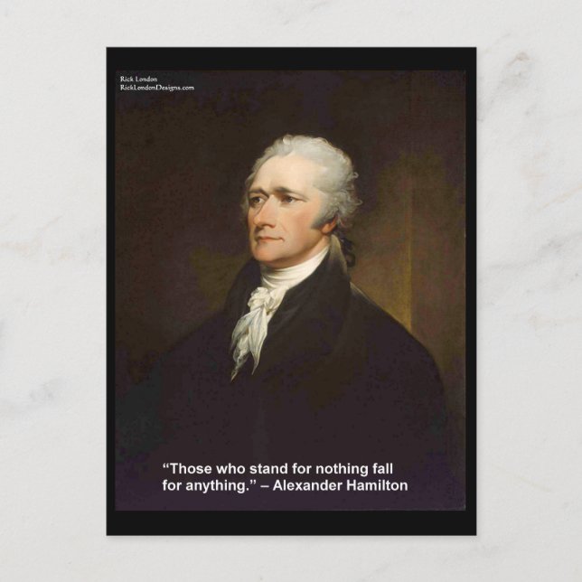 Carte Postale Cadeau de citation Hamilton Tombe Pour N'importe Q (Devant)