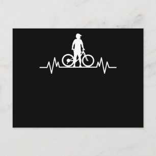 Carte Postale Cadeau de cyclisme VTT Montée cardiaque de vélo de