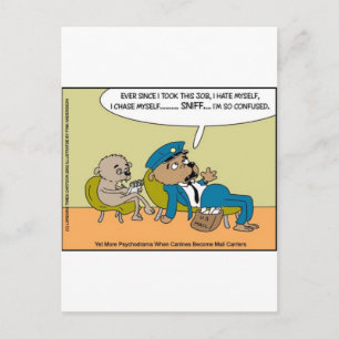 Carte Postale Cadeau de dessin animé drôle et décalé pour chien 