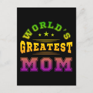Carte Postale Cadeau de fête des mères pour la plus grande maman