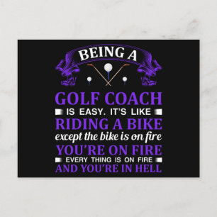 Carte Postale Cadeau de golf Coach