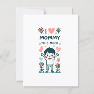 Carte Postale Cadeau de la fête des mères J'Aime Tant Maman