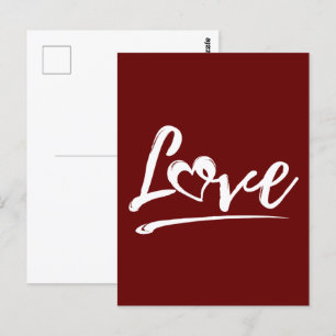 CARTE POSTALE CADEAU DE LA SAINT-VALENTIN AVEC UN COEUR MIGNON