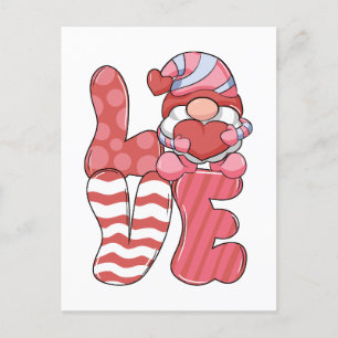 Carte Postale Cadeau de la Saint-Valentin   Gnome de l'AMOUR