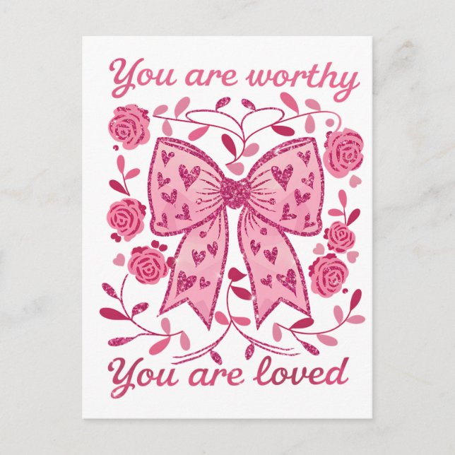Carte Postale Cadeau de la Saint-Valentin | Vous êtes aimé (Devant)