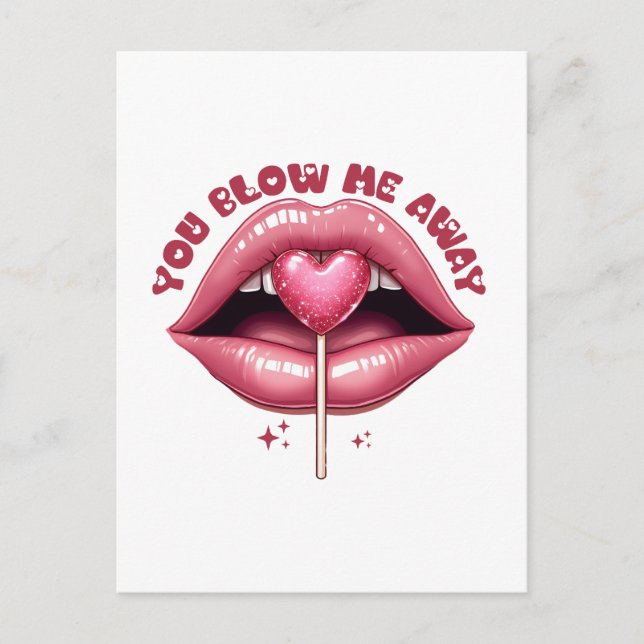 Carte Postale Cadeau de la Saint-Valentin | Vous me soufflez loi (Devant)