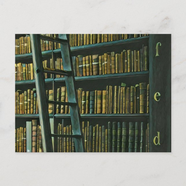 Carte Postale cadeau de lecture vintage (Devant)