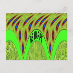 Carte Postale Cadeau de motif à pois colorés Soyez heureux