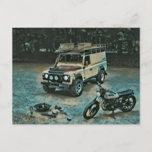 Carte Postale Cadeau de moto rétro