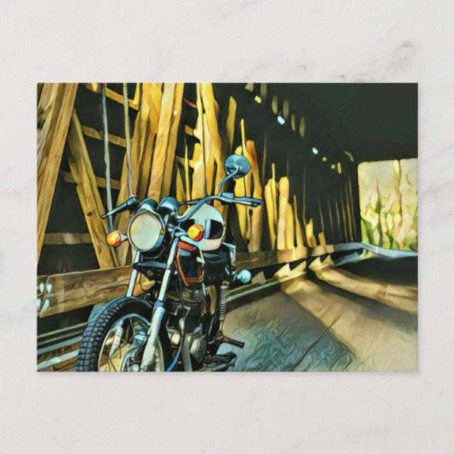 Carte Postale Cadeau de moto vintage (Devant)