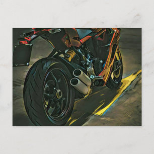 Carte Postale cadeau de moto vintage classique