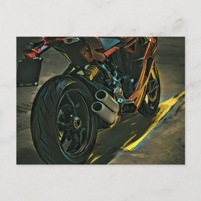 Carte Postale cadeau de moto vintage classique (Devant)