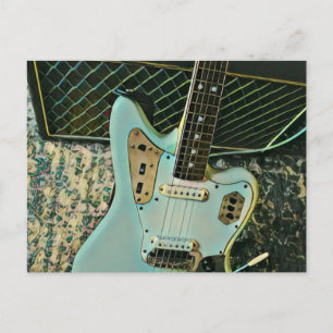 Carte Postale cadeau de musique rock pour lui elle