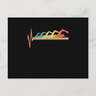 Carte Postale Cadeau de natation Heartbeat Premium