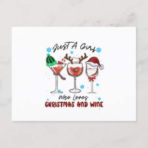 Carte Postale Cadeau de Noël Juste une fille qui aime Noël et le