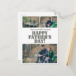 Carte Postale Cadeau de pêche personnalisé avec photo pour la fê