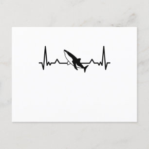 Carte Postale Cadeau de poisson de rythme cardiaque de requin po