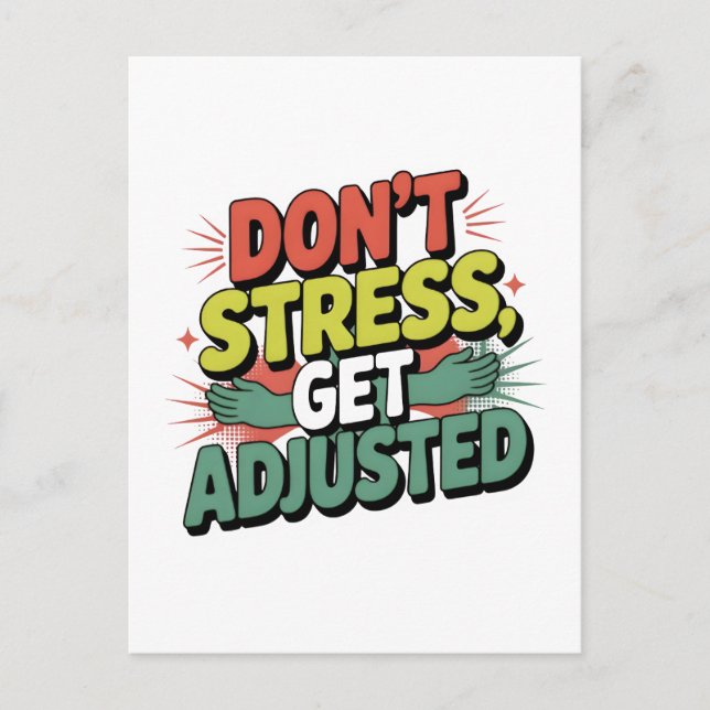 Carte Postale Cadeau de Réglage du Dos pour Soulager le Stress C (Devant)