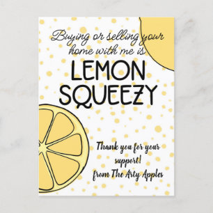 Carte Postale cadeau de remerciement au personnel agent immobili