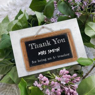 Carte Postale Cadeau de remerciement Vintage A+ Professeur Table