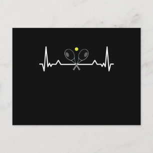 Carte Postale Cadeau de sport Tennis Heartbeat