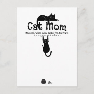 Carte Postale Cadeau de typographie de citation de maman de chat