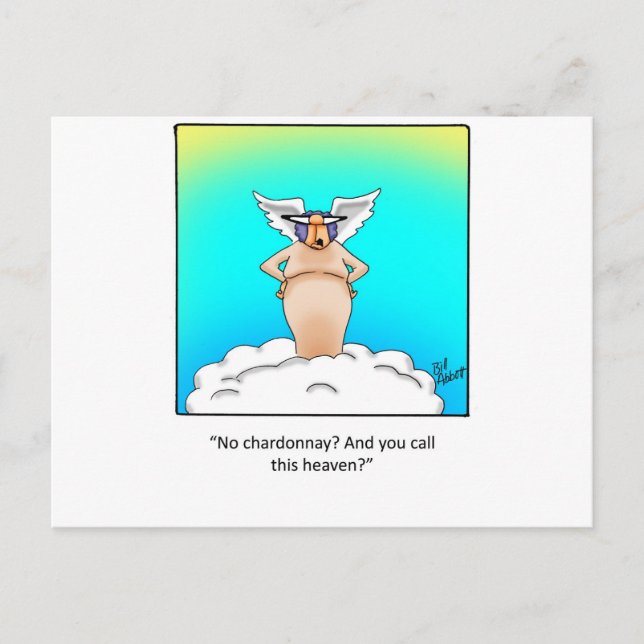 Carte Postale Cadeau de vin drôle ! (Devant)