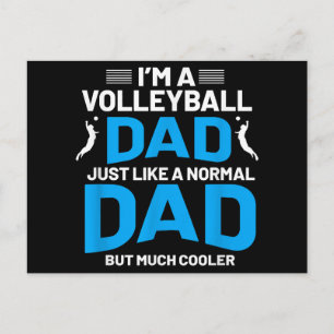 Carte Postale Cadeau de volley-ball drôle et mignon pour papas e
