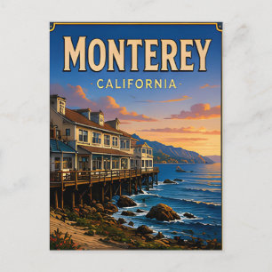 Carte Postale Cadeau de voyage à Monterey Californie Rangée de c