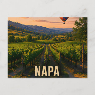 Carte Postale Cadeau de voyage de la vallée viticole de Napa Cal