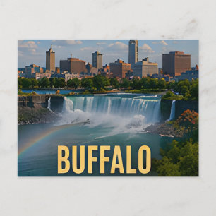 Carte Postale Cadeau de voyage des chutes du front de mer de Buf