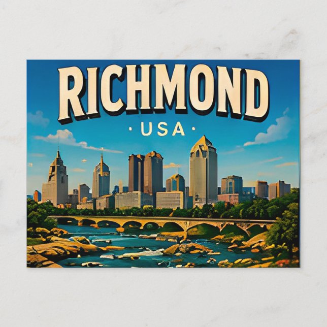 Carte Postale Cadeau de voyage du Capitole de Richmond (Devant)