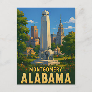 Carte Postale Cadeau de voyage Montgomery Alabama