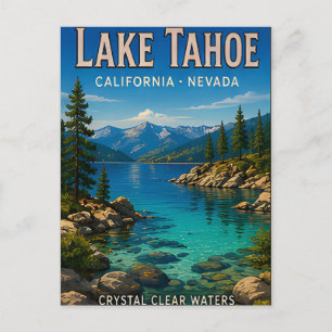 Carte Postale Cadeau de voyage panoramique émeraude du lac Tahoe
