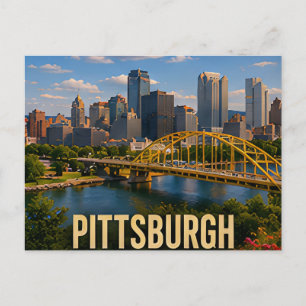 Carte Postale Cadeau de voyage pour le pont de Pittsburgh Pennsy