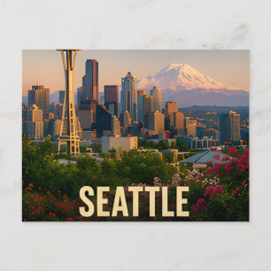 Carte Postale Cadeau de voyage Seattle Washington Emerald City